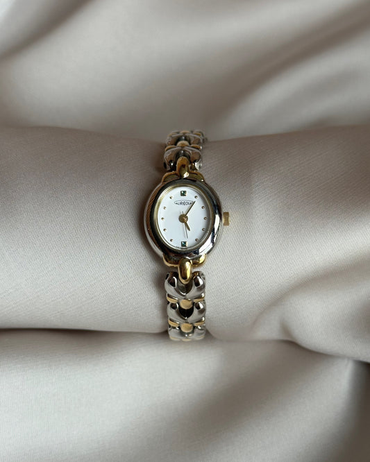 Vintage "Baignoire" Emerald Accent Watch