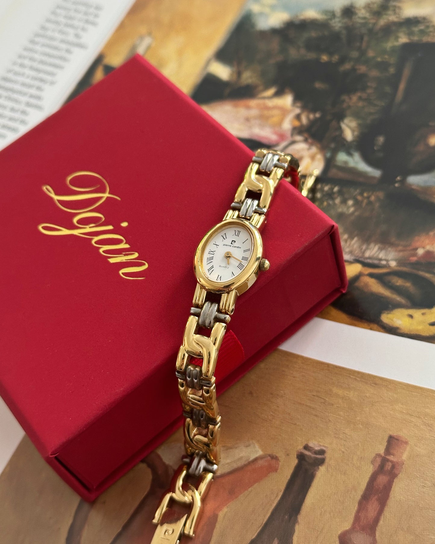 Oval Dual-Tone "Baignoire" Vintage Watch
