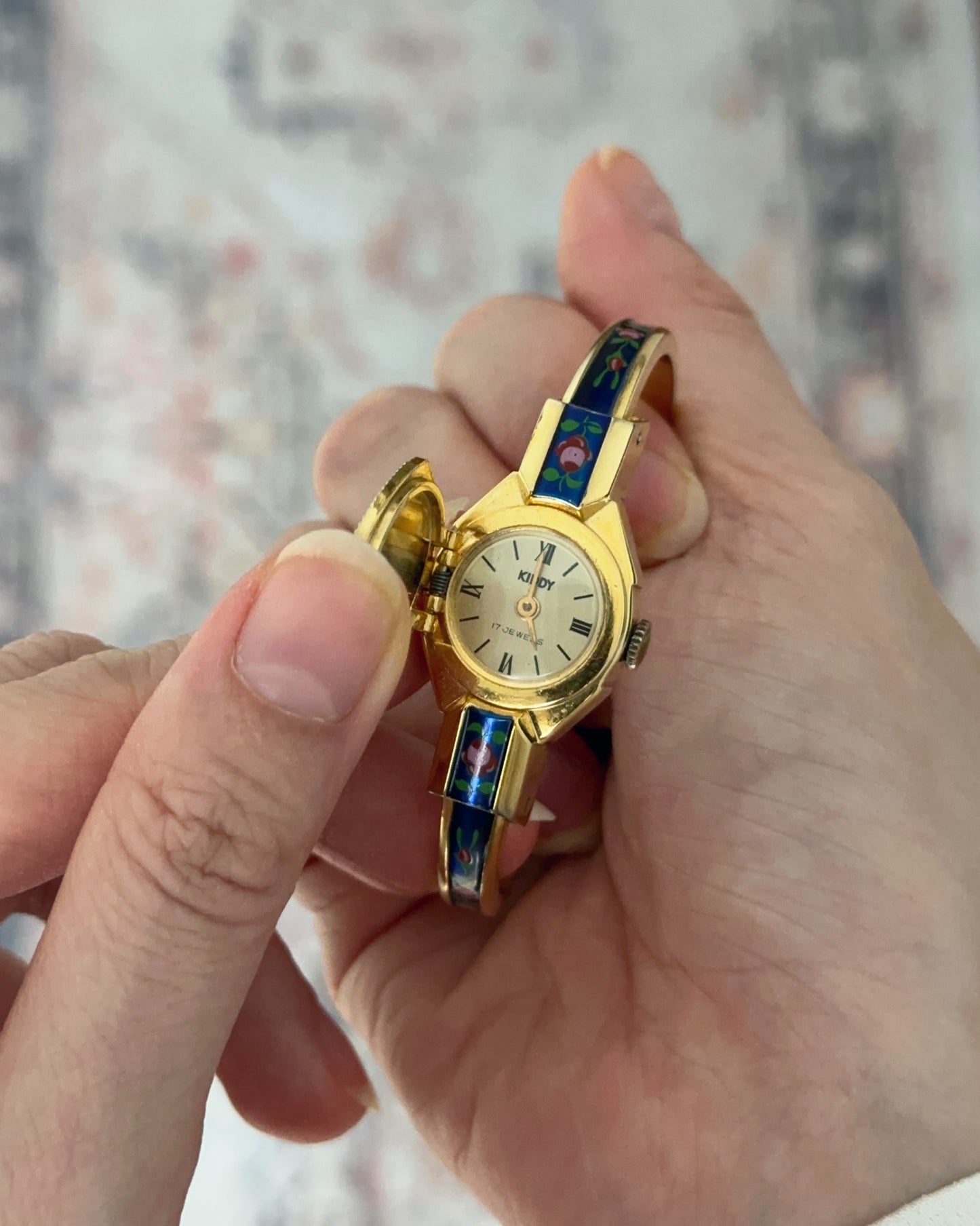 Vintage Royal Blue Peek-A-Boo Watch