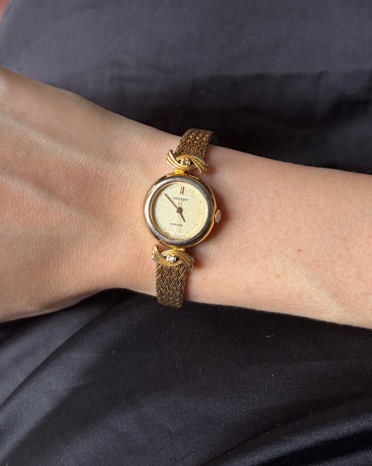 Orient Gold Tone Mesh Bracelet Watch
