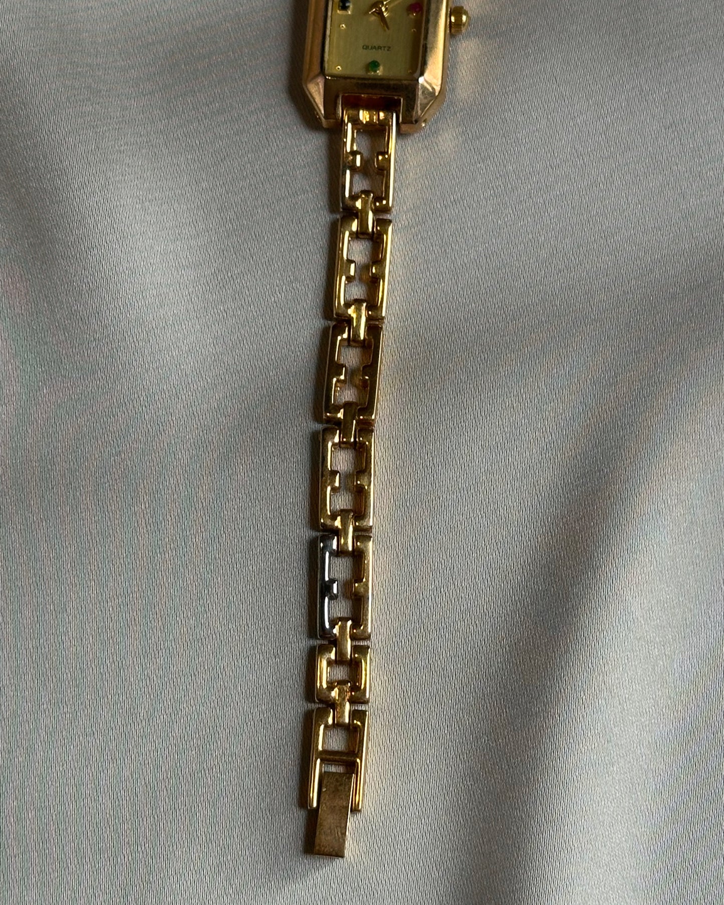 Prism Gold Tone Art Deco Tank Watch
