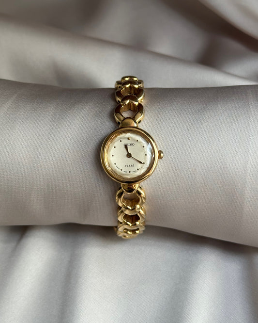 Seiko Tissé Heartlink Gold Petite Watch