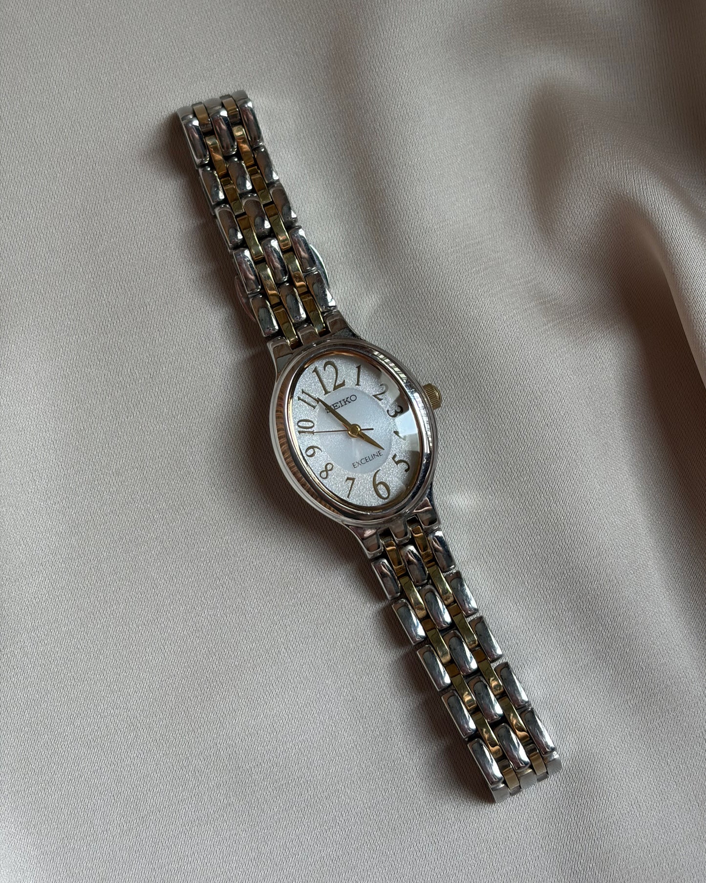 Seiko Exceline Dual Tone Solar Numeral Watch