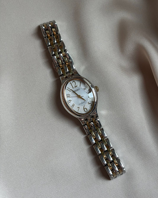 Seiko Exceline Dual Tone Solar Numeral Watch
