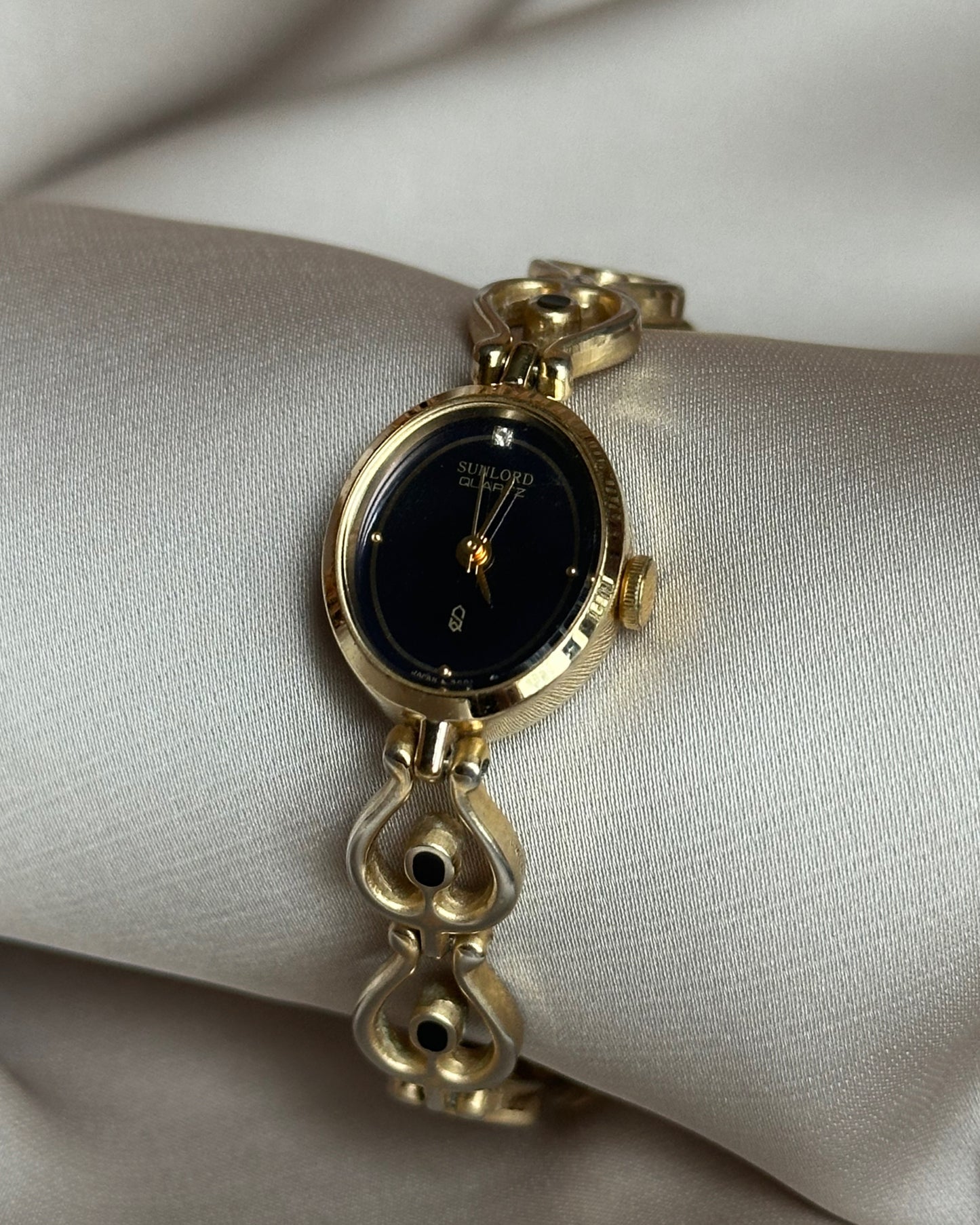 Midnight Empress Gold & Black Oval Watch