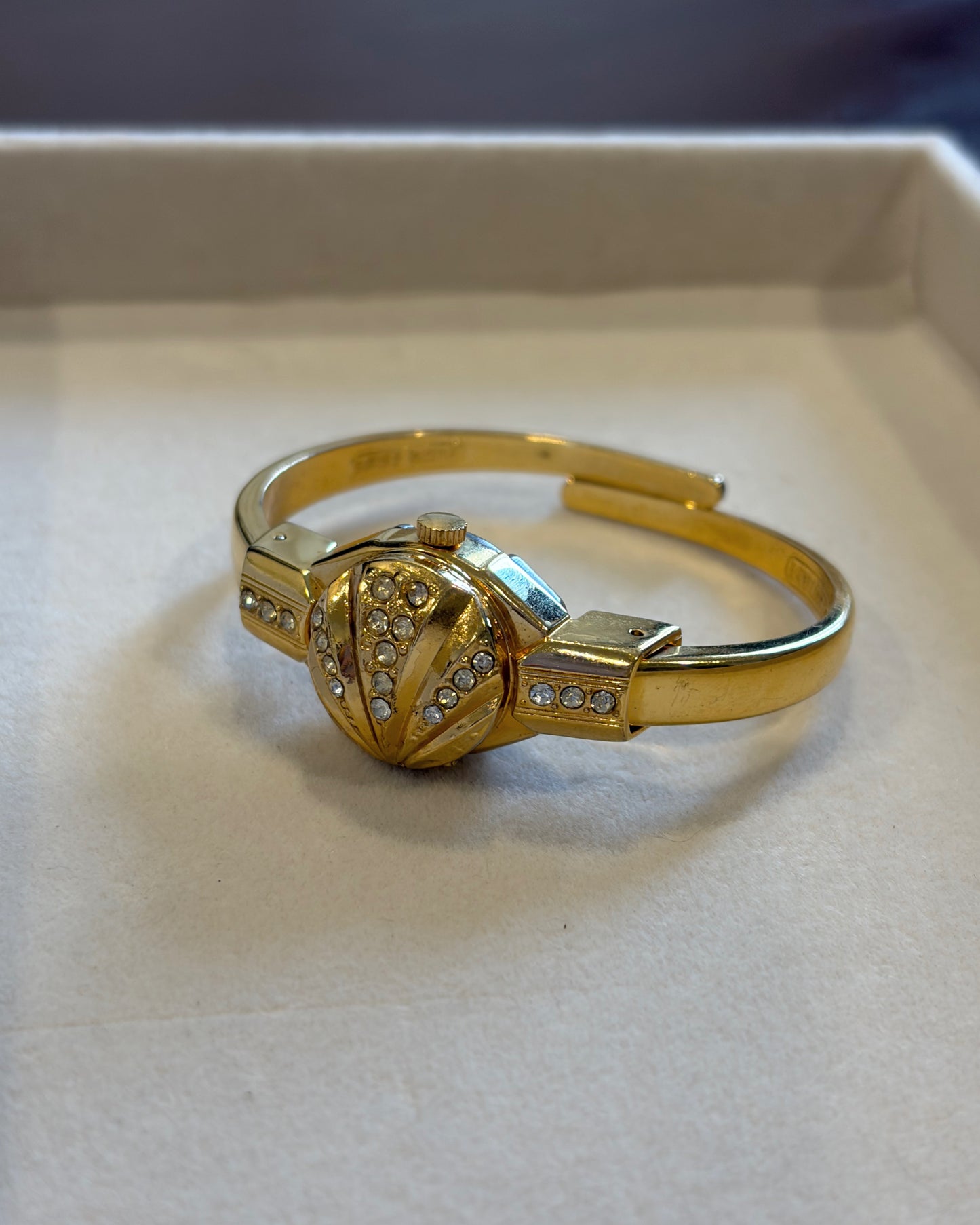 Swiss Made Golden Peek-a-Boo Crystal Watch