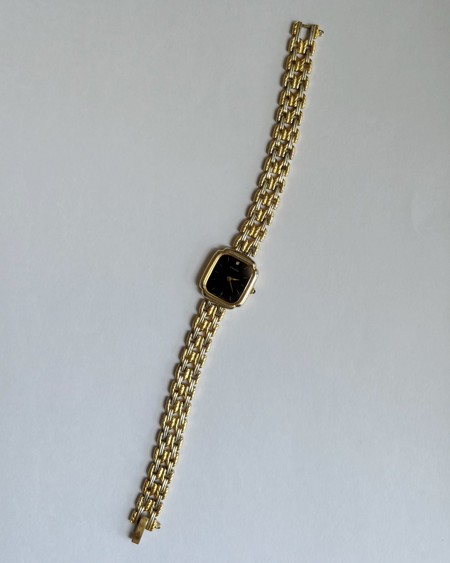 Citizen Noir Gold Tone Square Tank Watch