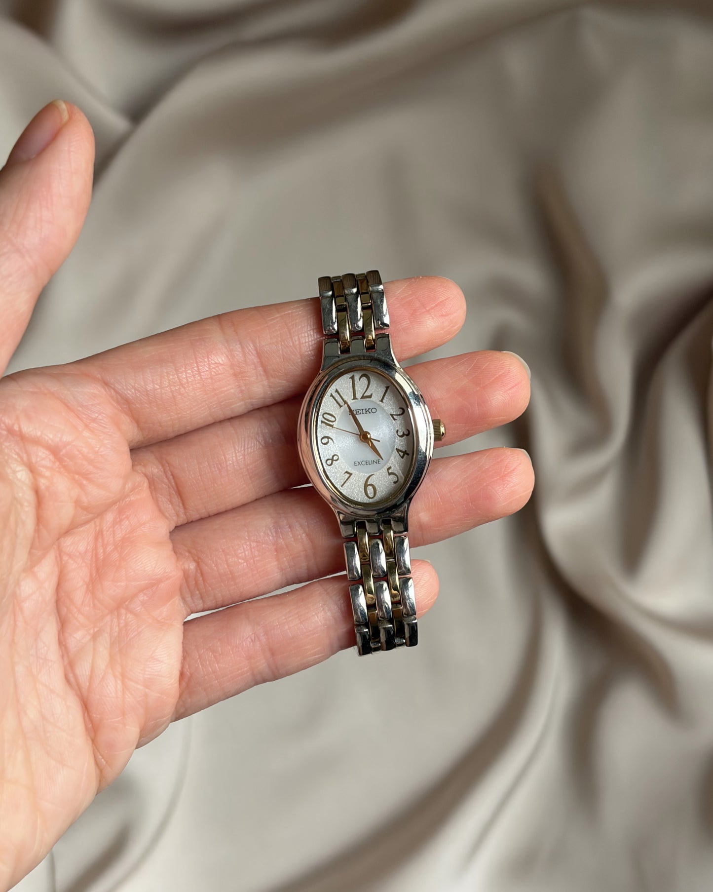 Seiko Exceline Dual Tone Solar Numeral Watch