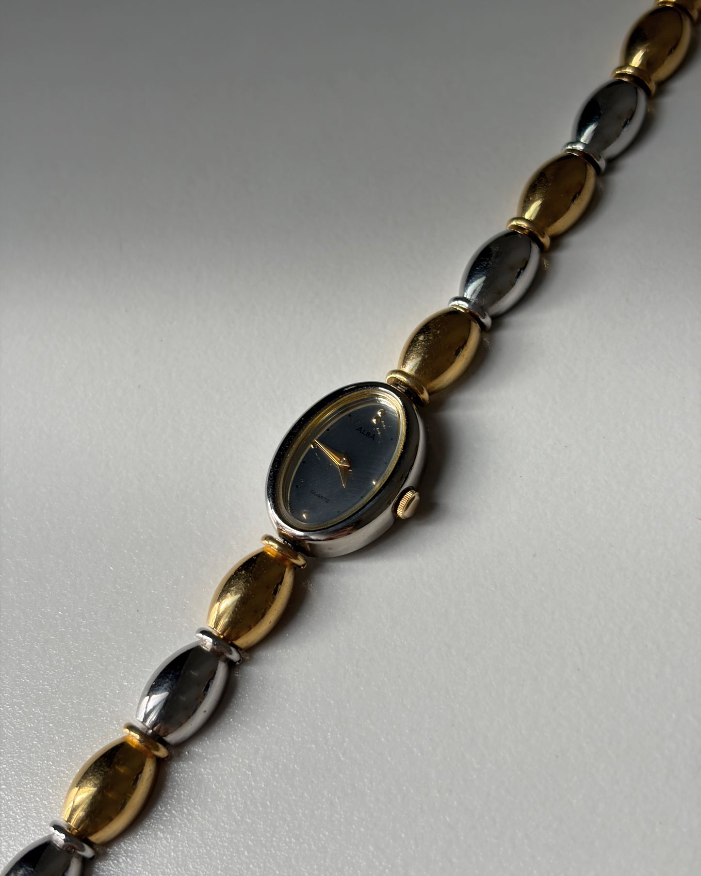 Alba Dual-Tone Capsule-Link Chrome Watch