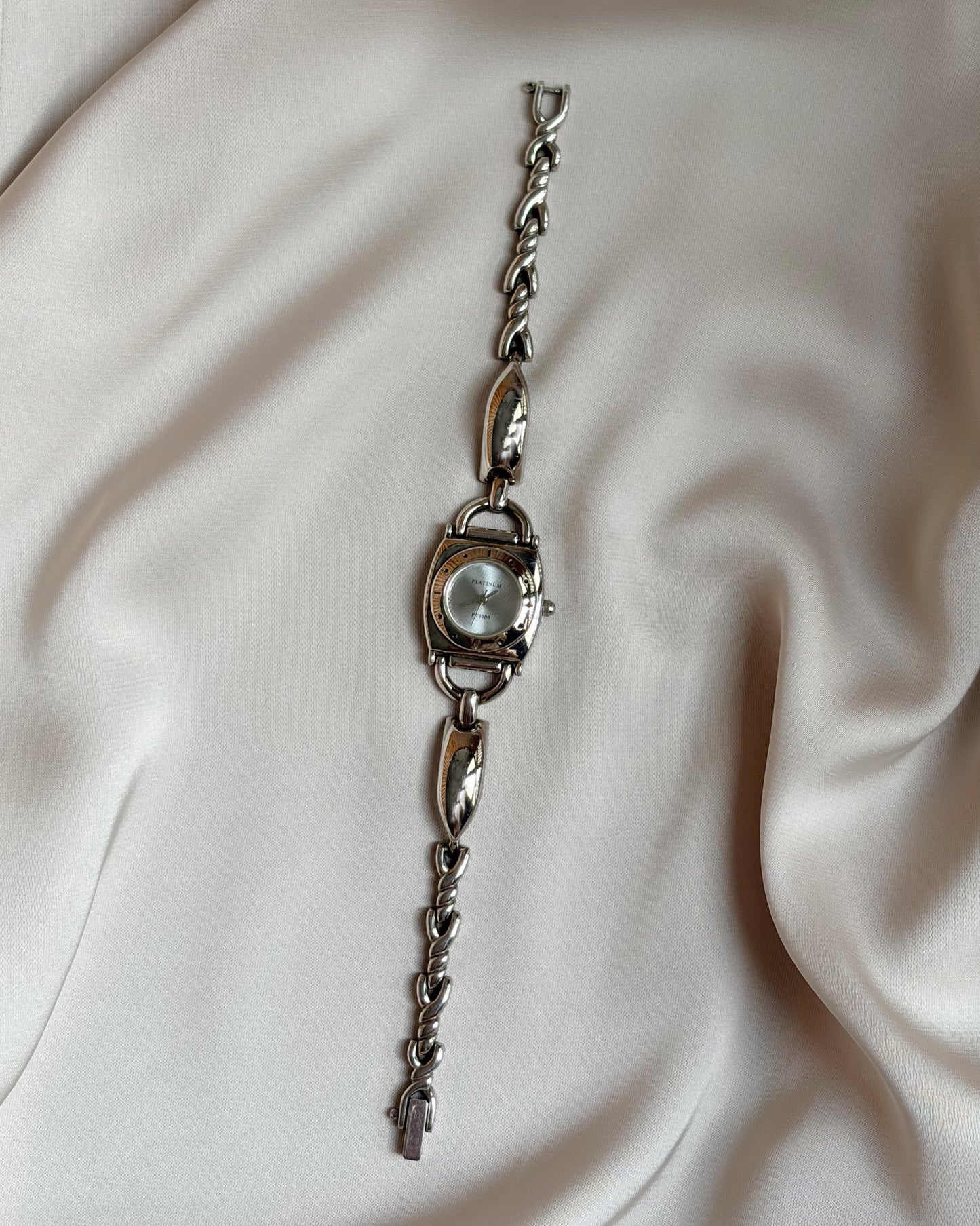 Silver Horsebit Style Equestrian Bracelet Watch