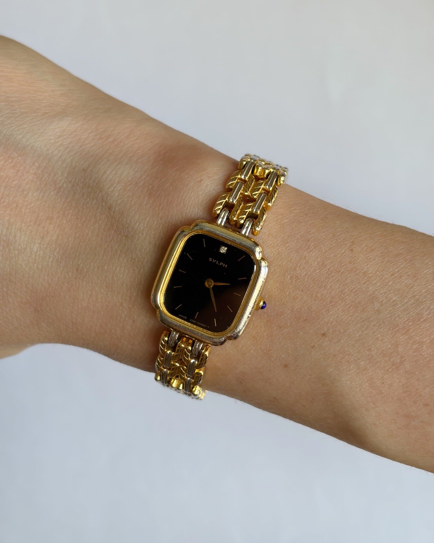 Citizen Noir Gold Tone Square Tank Watch