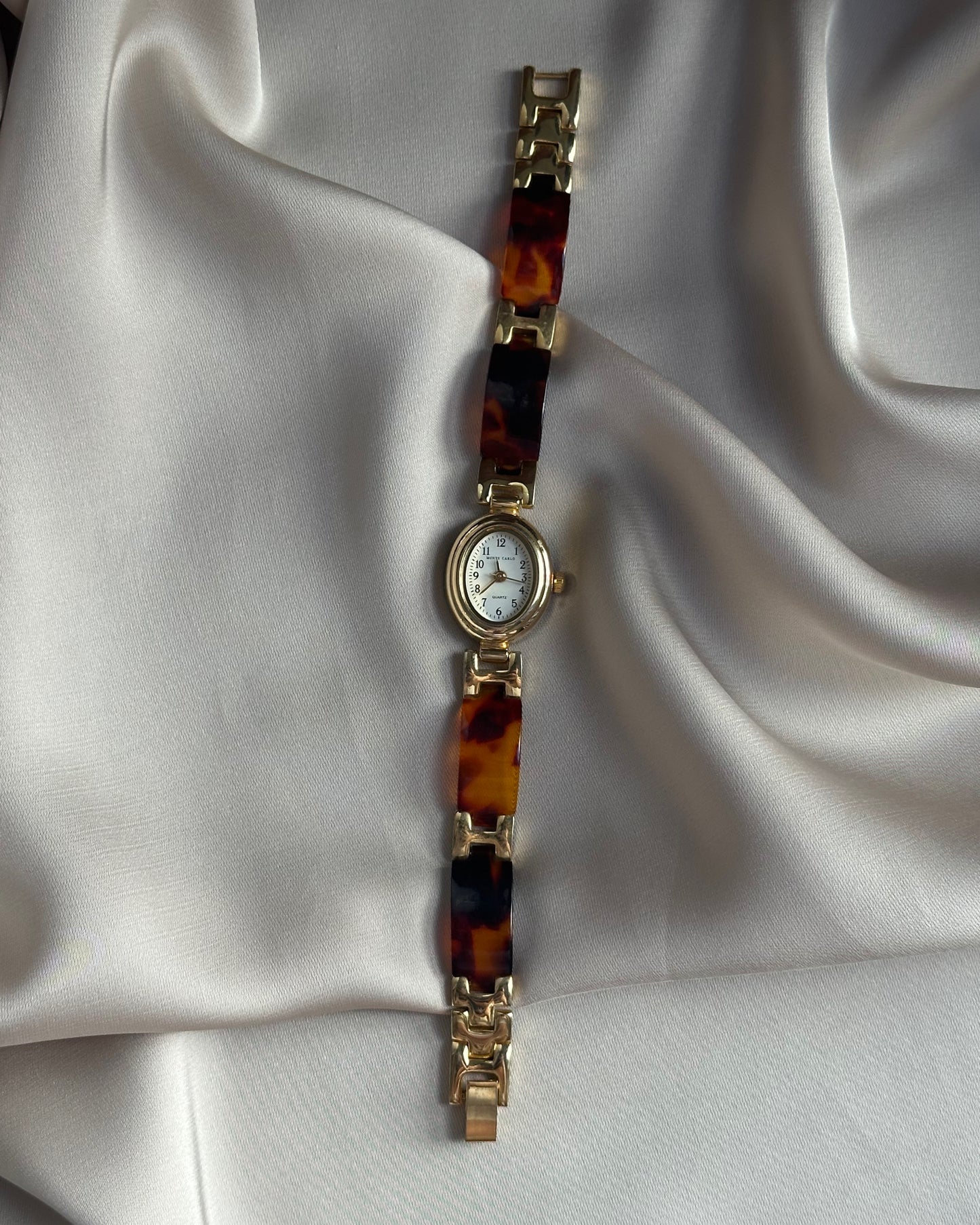 Petite Oval Tortoiseshell Bracelet Watch