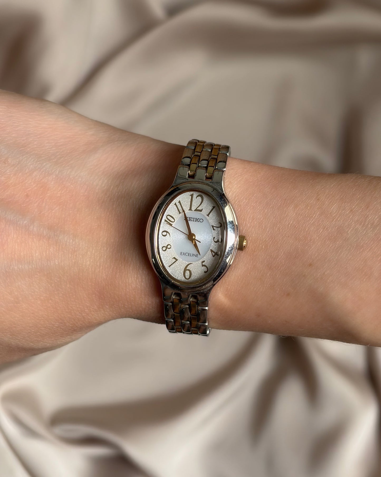 Seiko Exceline Dual Tone Solar Numeral Watch