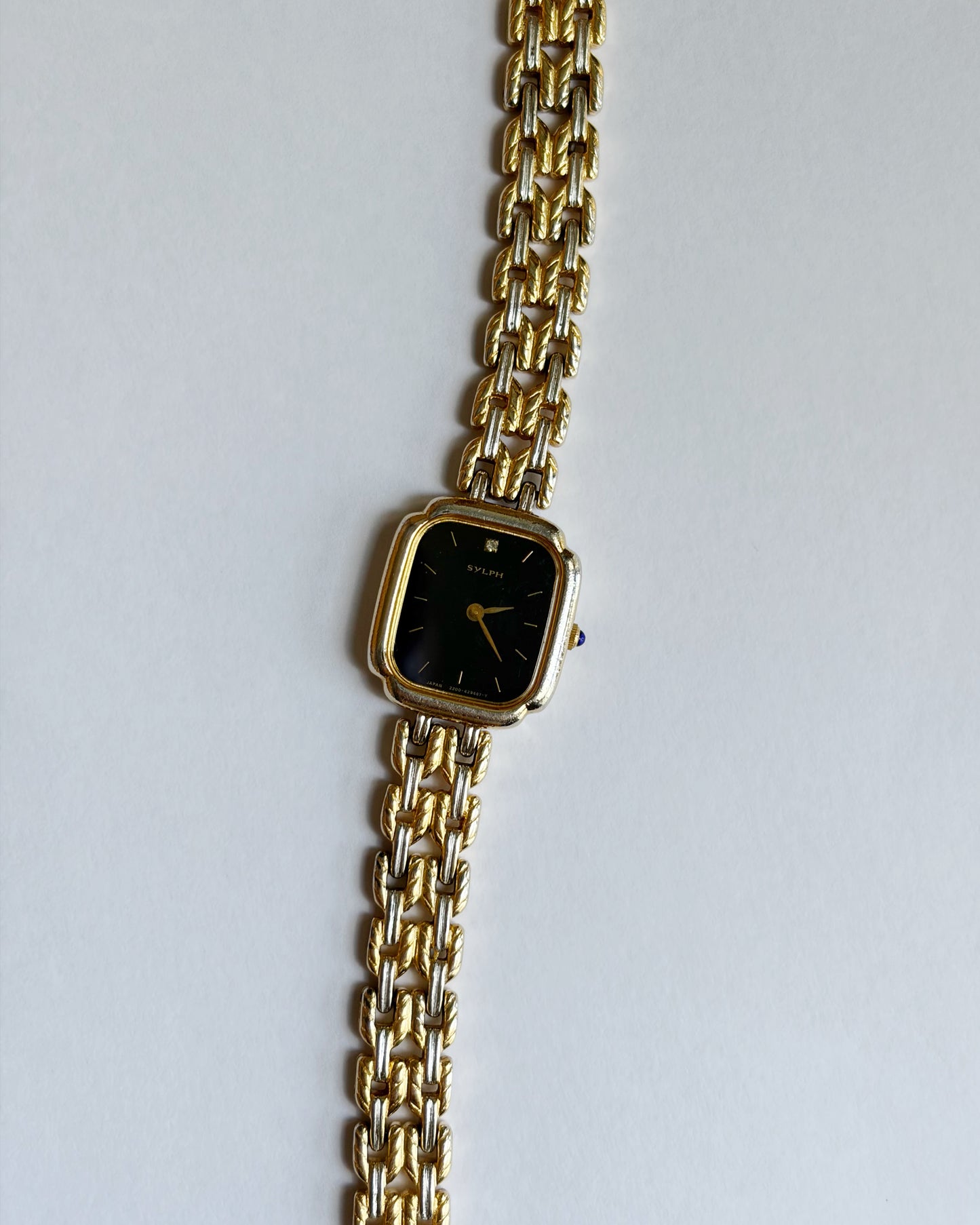 Citizen Noir Gold Tone Square Tank Watch