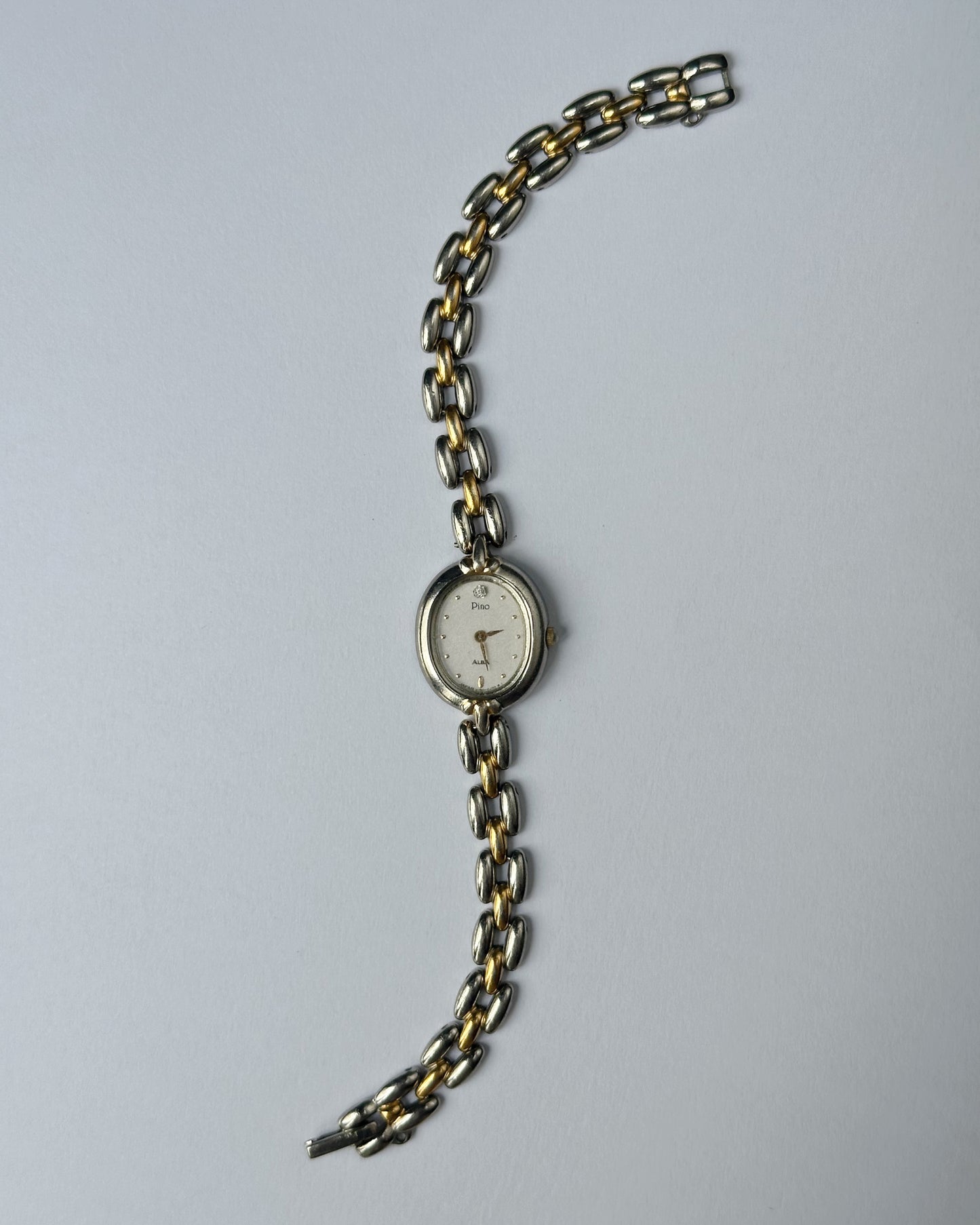 Petite Two-Tone Oval Watch