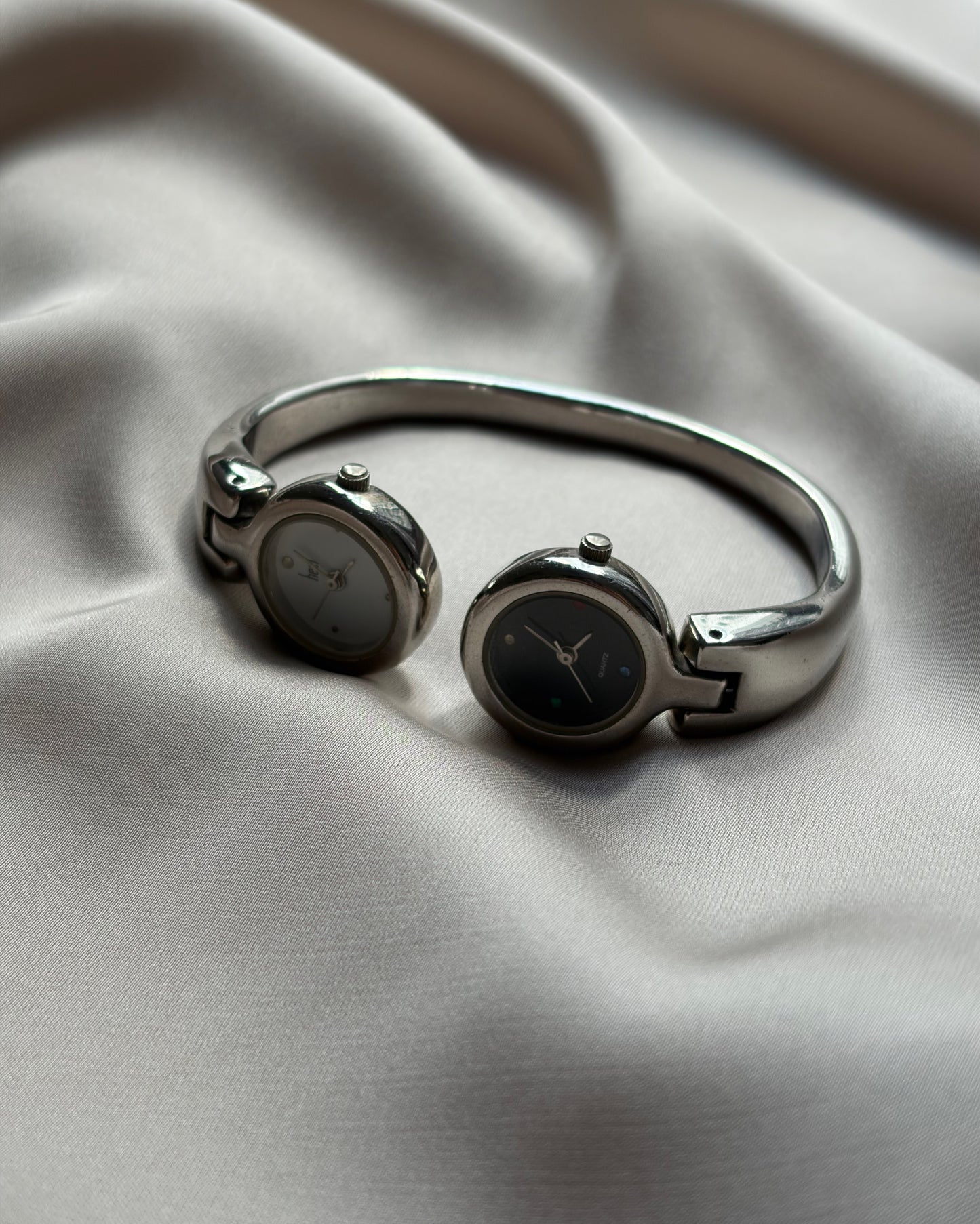 Yin & Yang Dual Time Bangle Watch