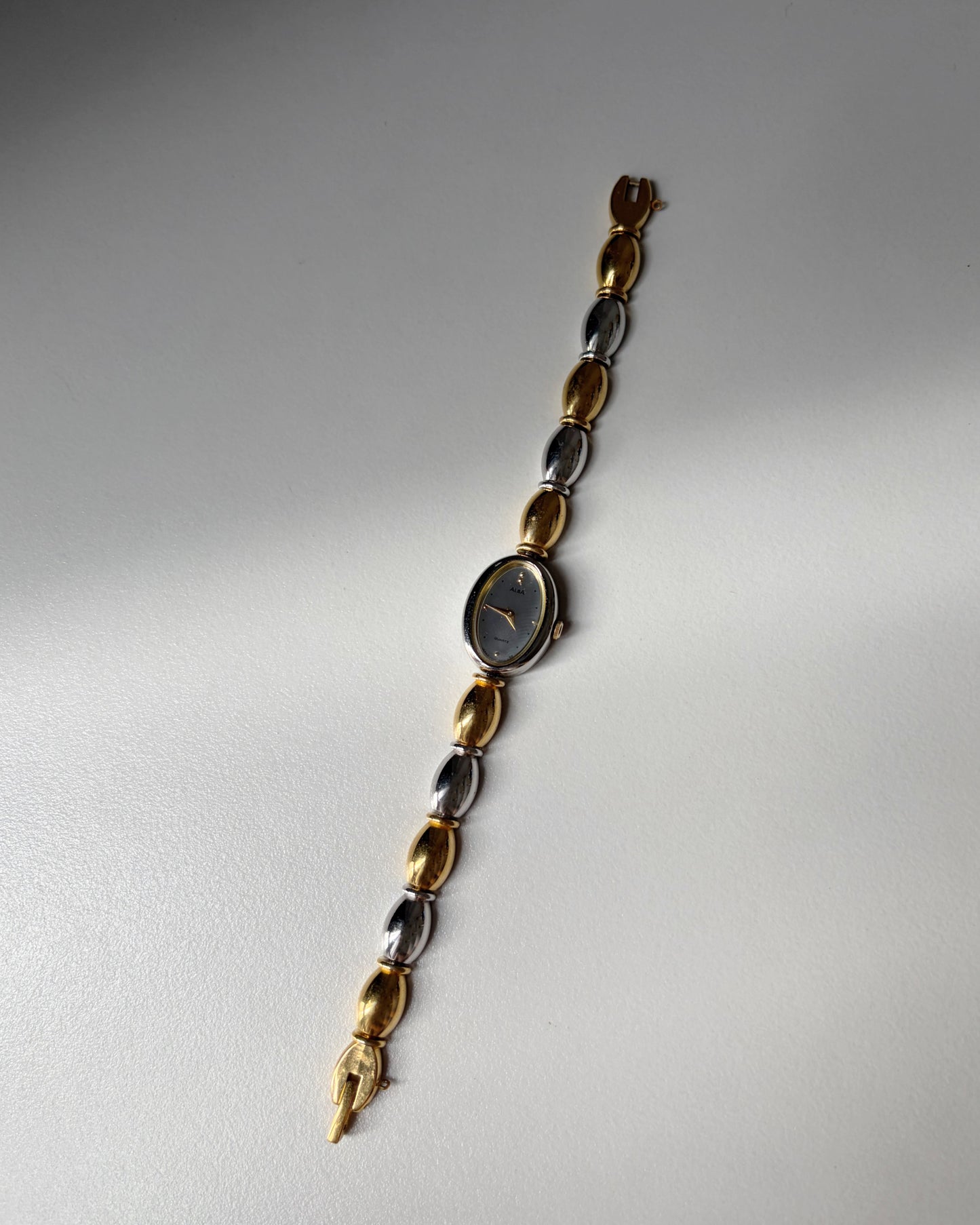 Alba Dual-Tone Capsule-Link Chrome Watch