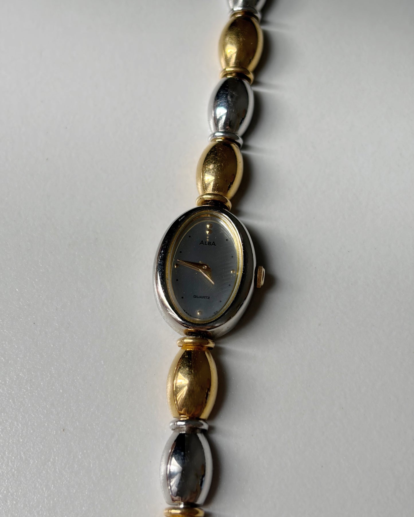 Alba Dual-Tone Capsule-Link Chrome Watch