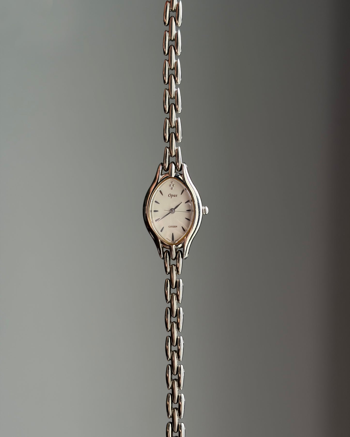 Silver Opus Slim Oval Petal Link Watch