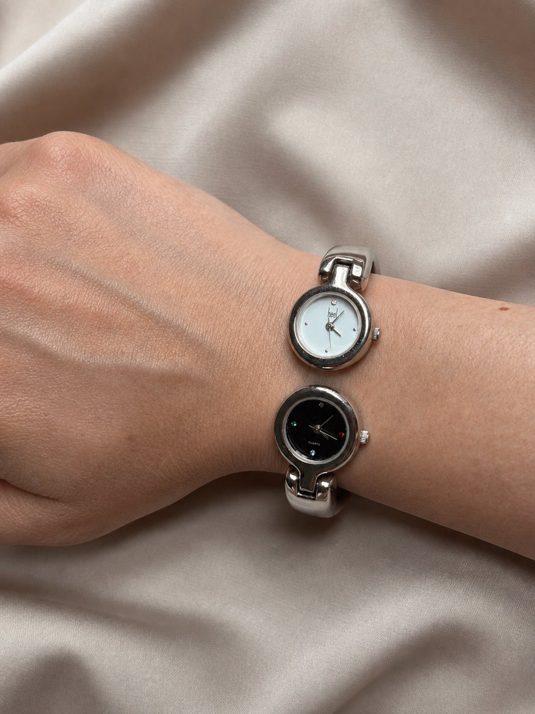 Yin & Yang Dual Time Bangle Watch