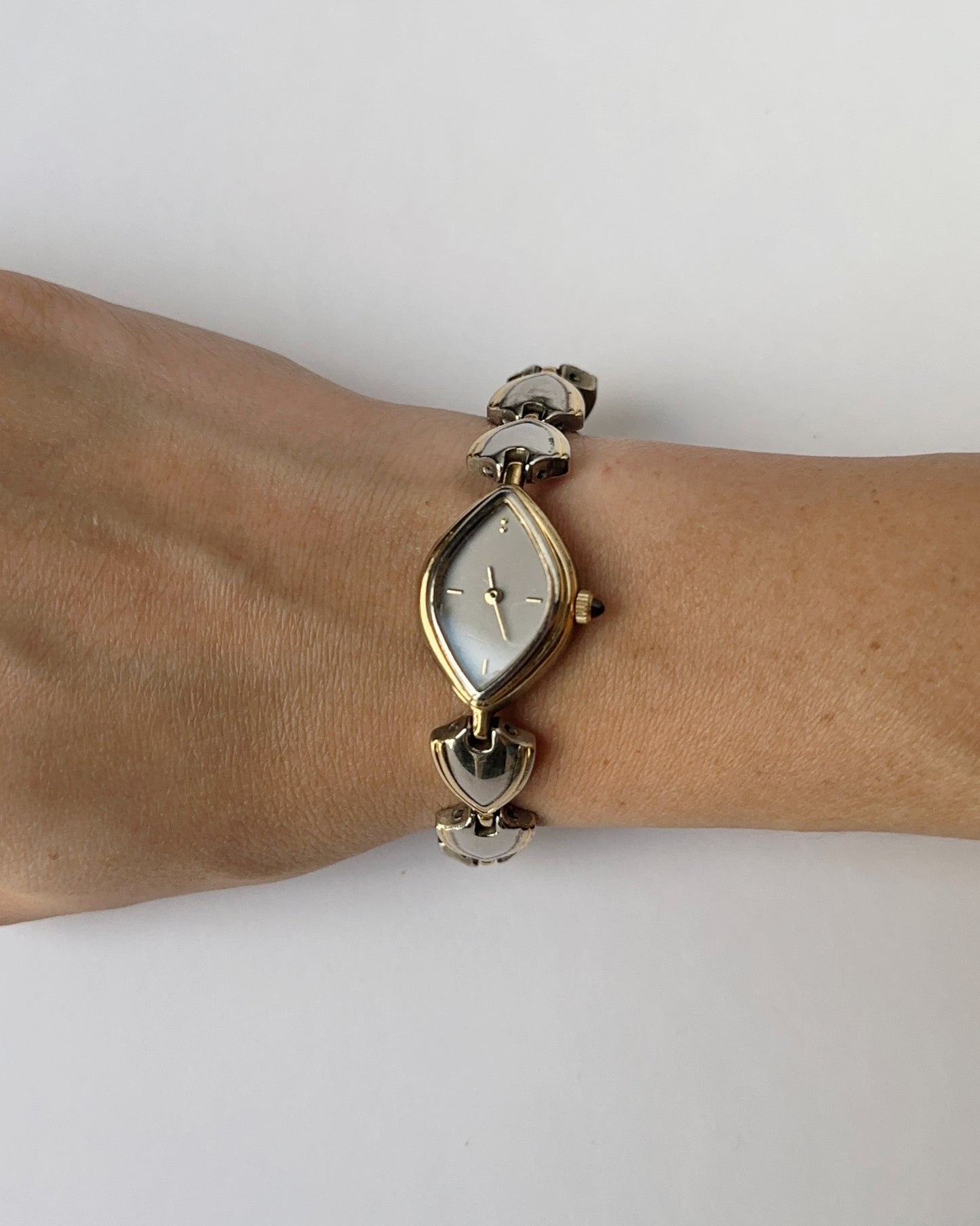 Dainty Marquise Dual Tone Watch