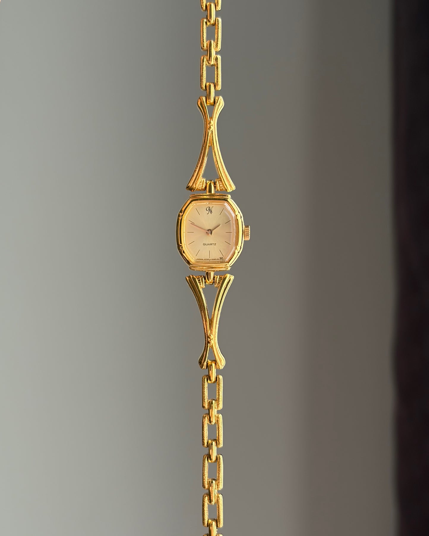 Golden Octagon Link Bracelet Watch