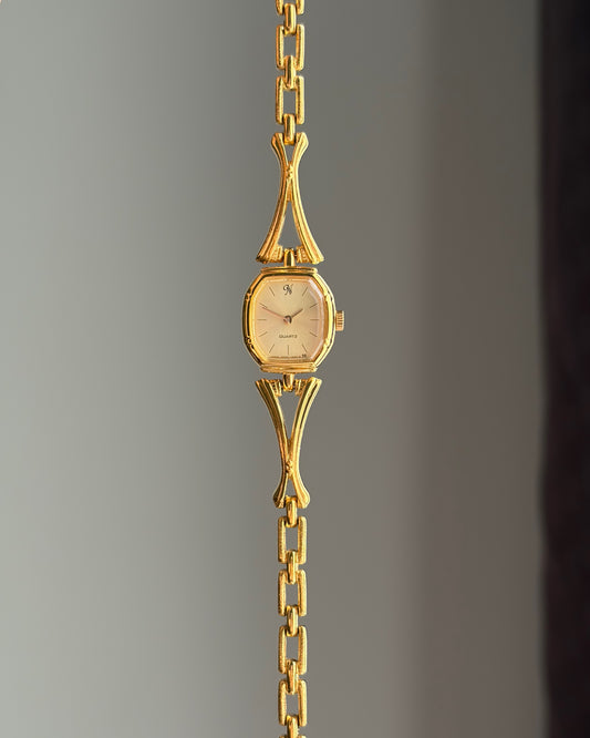Golden Octagon Link Bracelet Watch