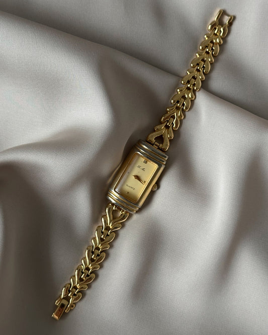 Vintage Tank Gold Tone Bracelet Watch