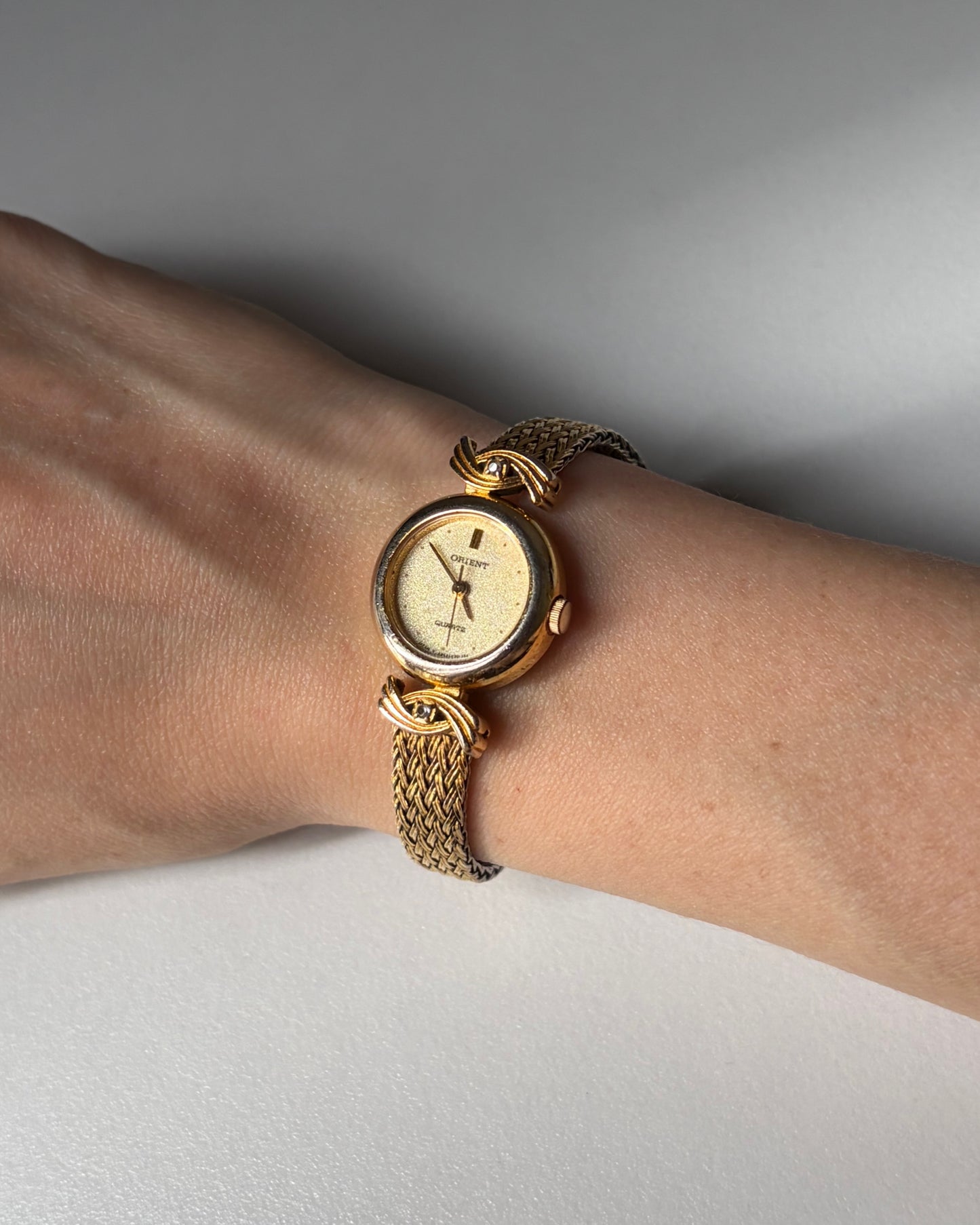 Orient Gold Tone Mesh Bracelet Watch