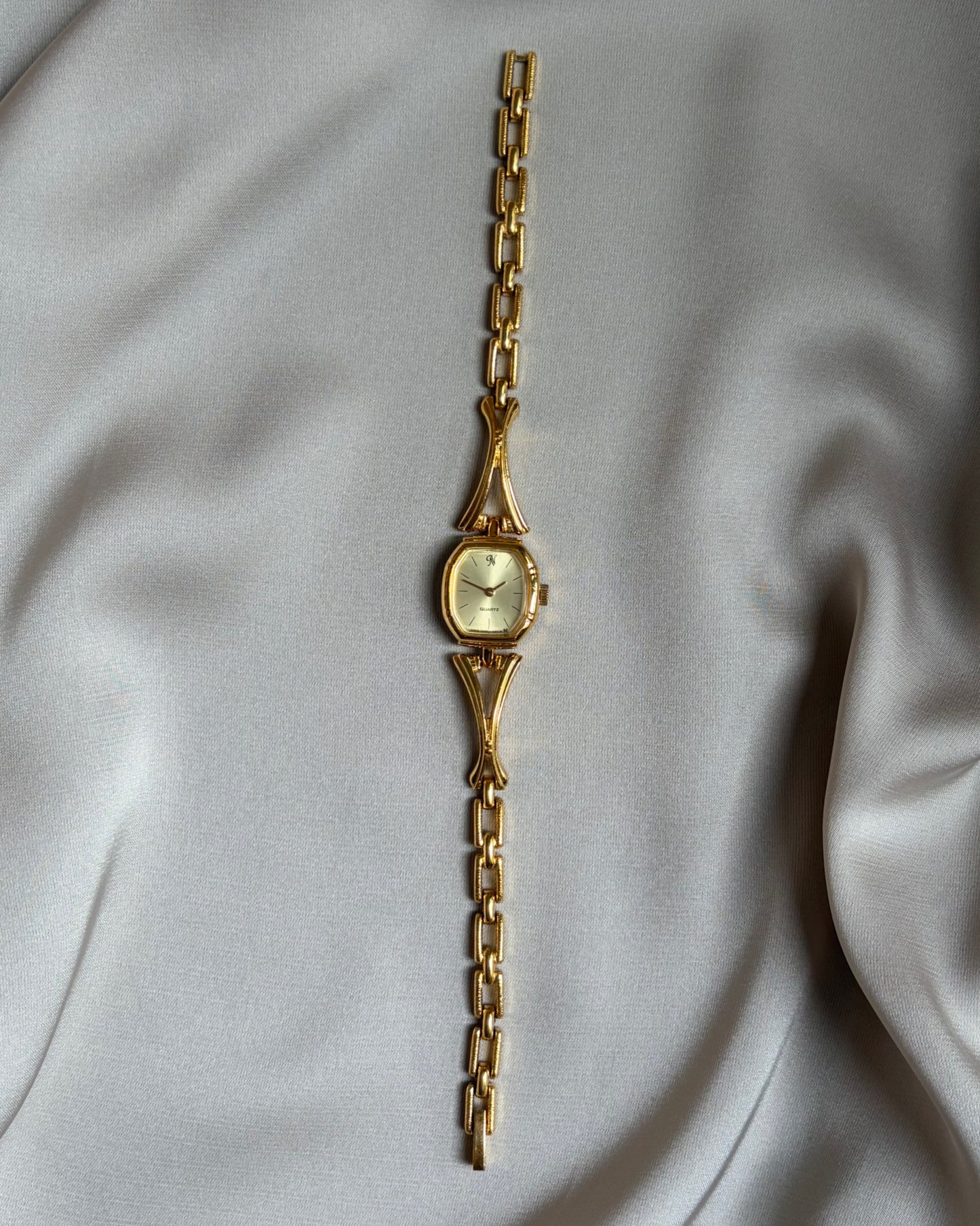 Golden Octagon Link Bracelet Watch