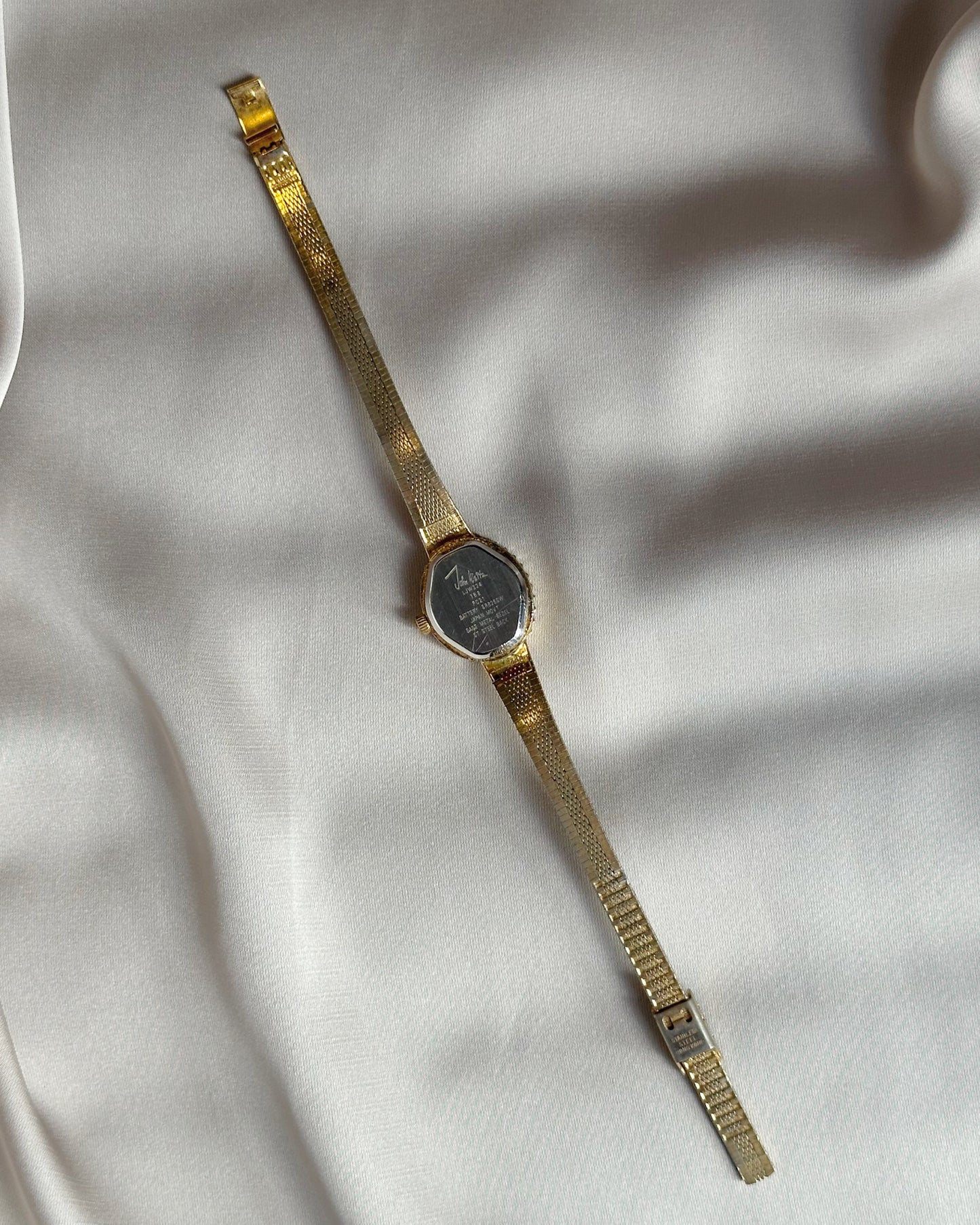 Crystal Halo Teardrop Gold Tone Watch