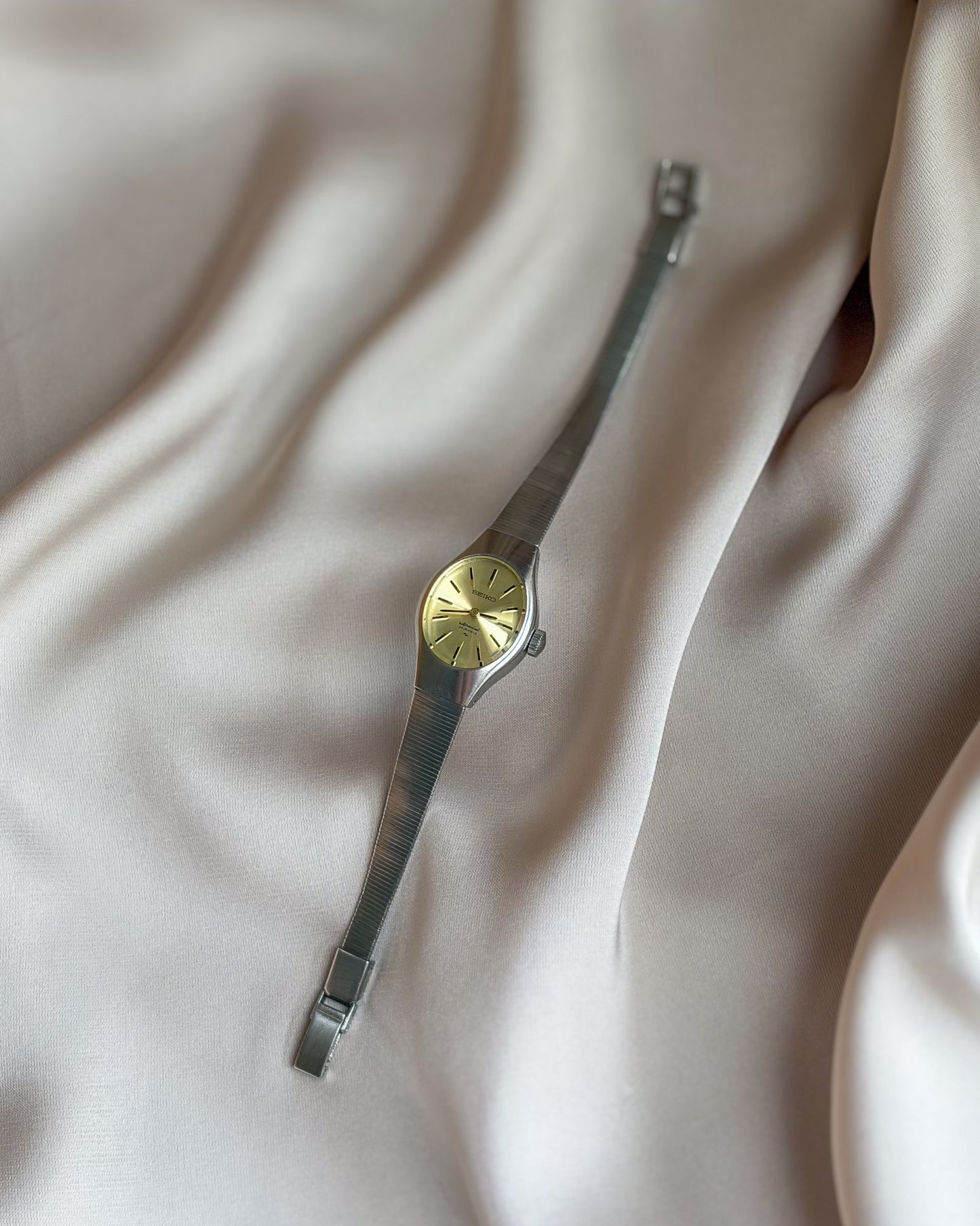 70s Seiko Silver Disc Dial Manual Wind Watch
