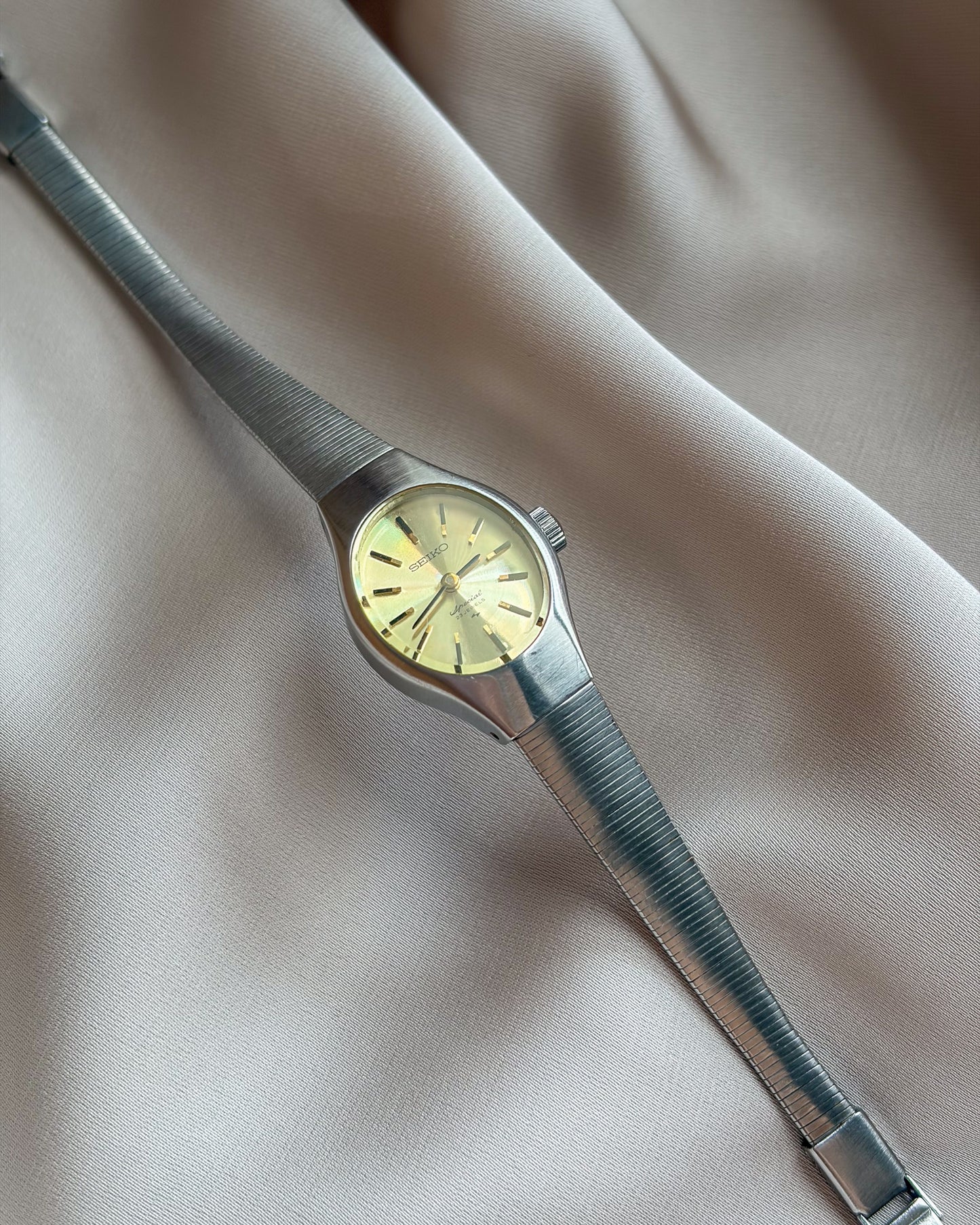70s Seiko Silver Disc Dial Manual Wind Watch