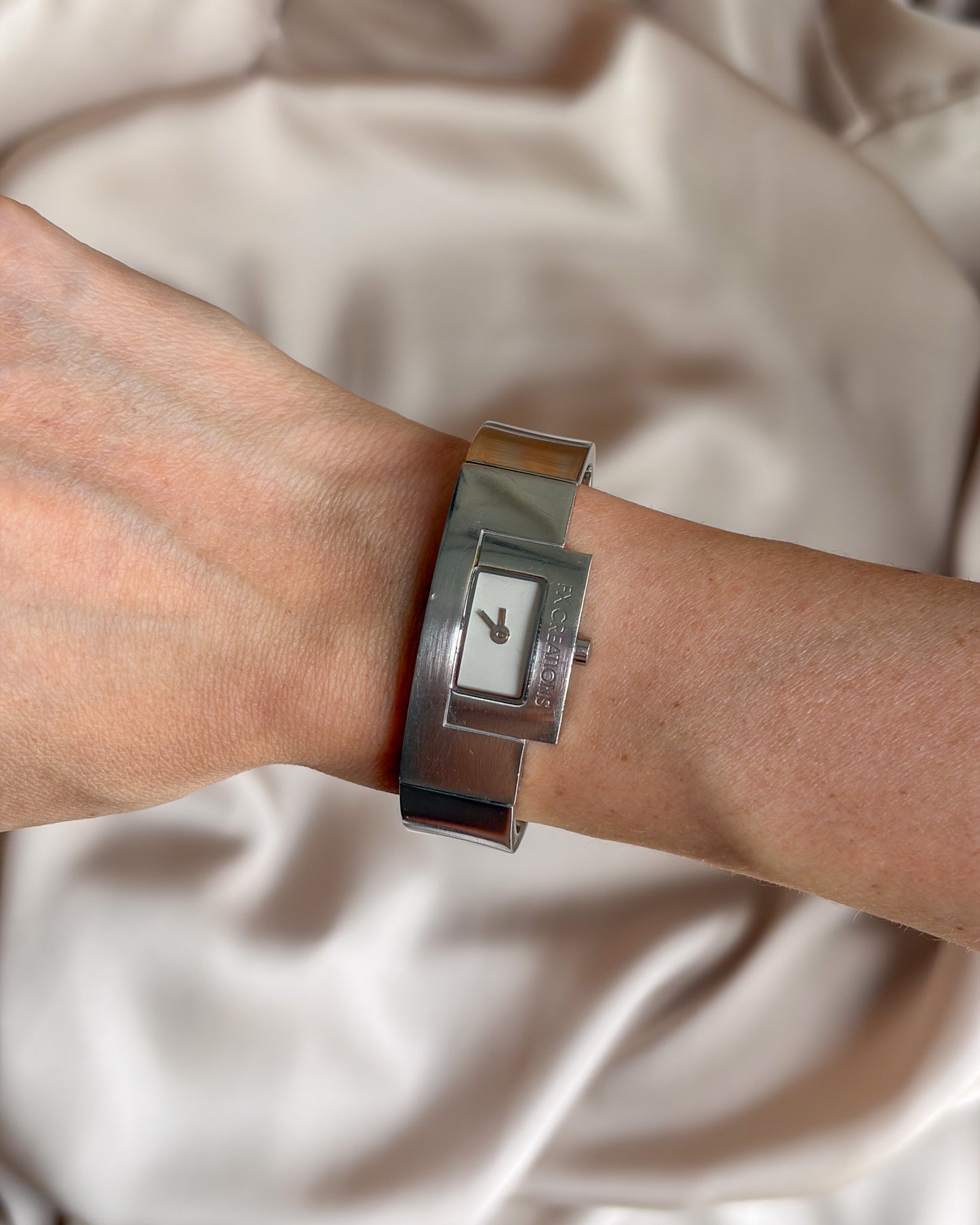Modernist Steel Cuff Designer Watch