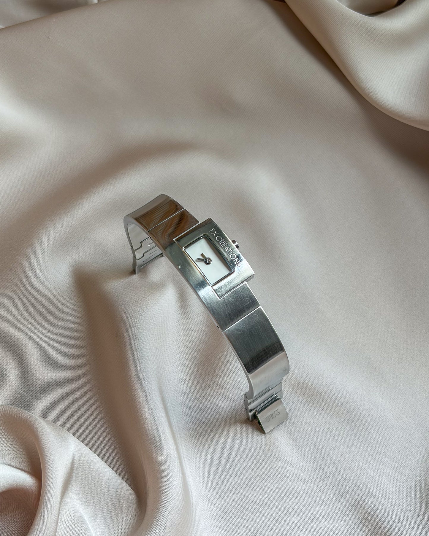 Modernist Steel Cuff Designer Watch