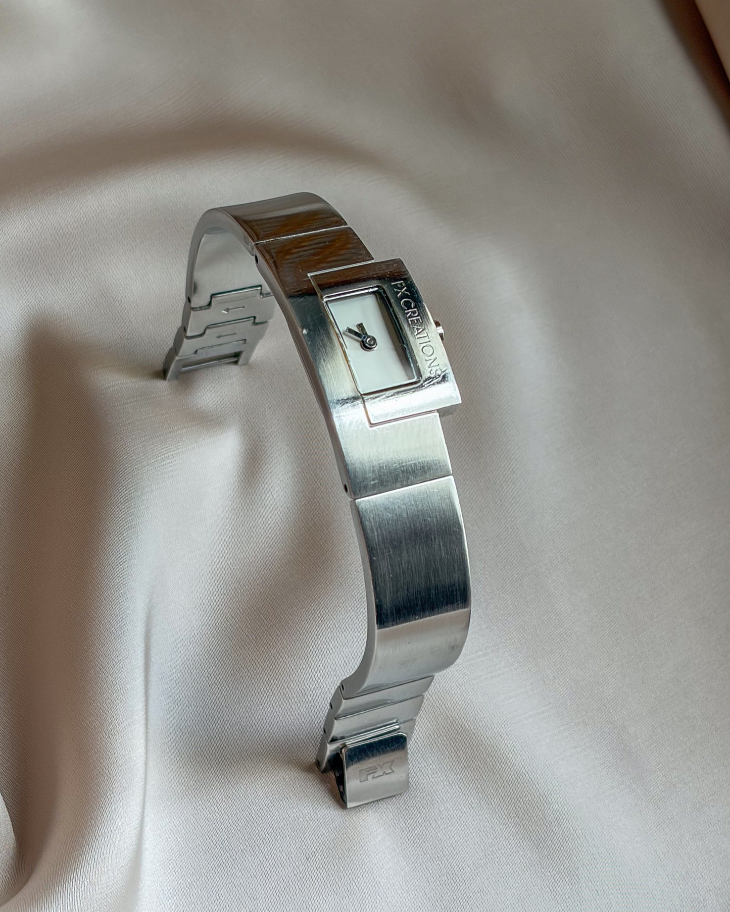 Modernist Steel Cuff Designer Watch
