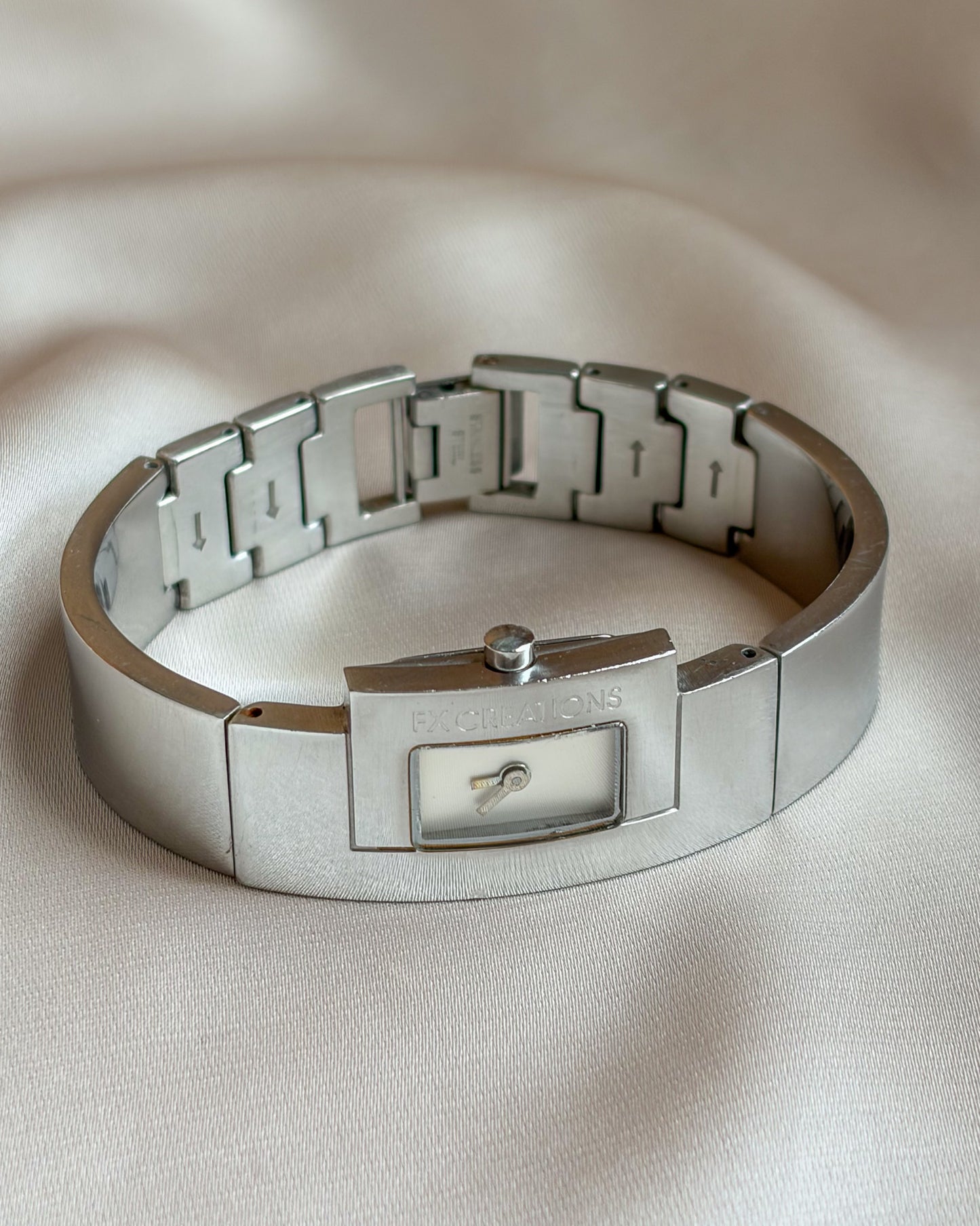 Modernist Steel Cuff Designer Watch