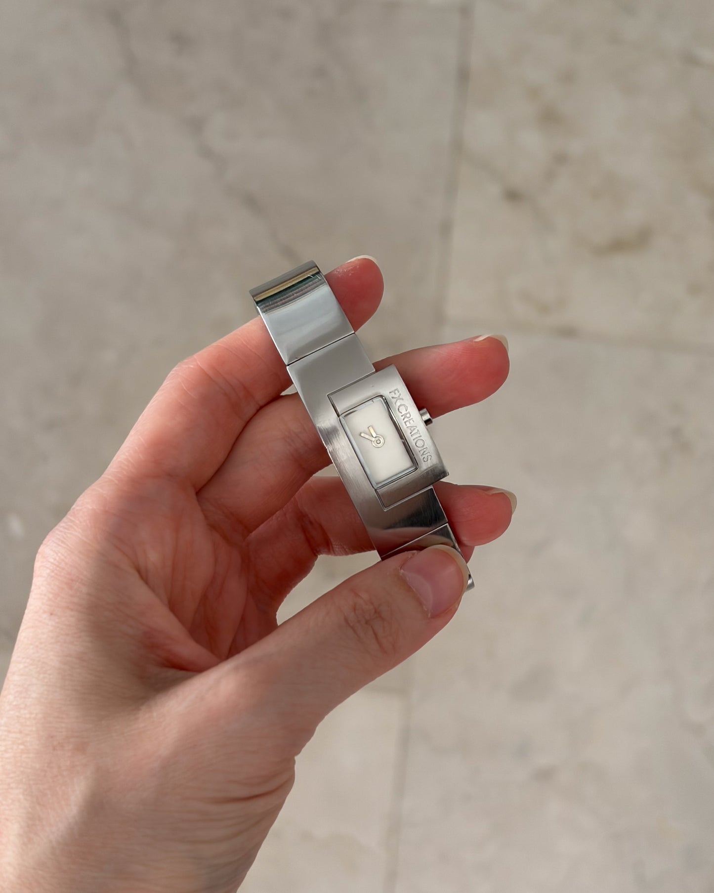 Modernist Steel Cuff Designer Watch