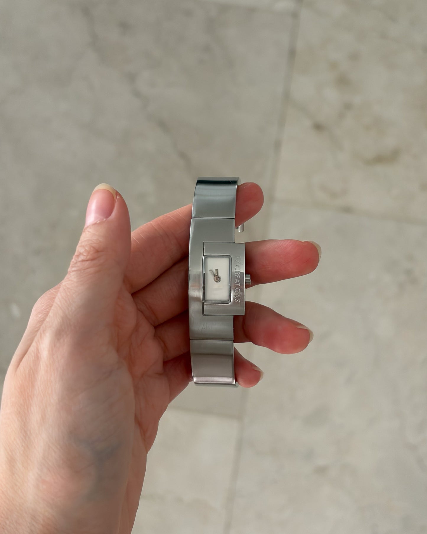 Modernist Steel Cuff Designer Watch