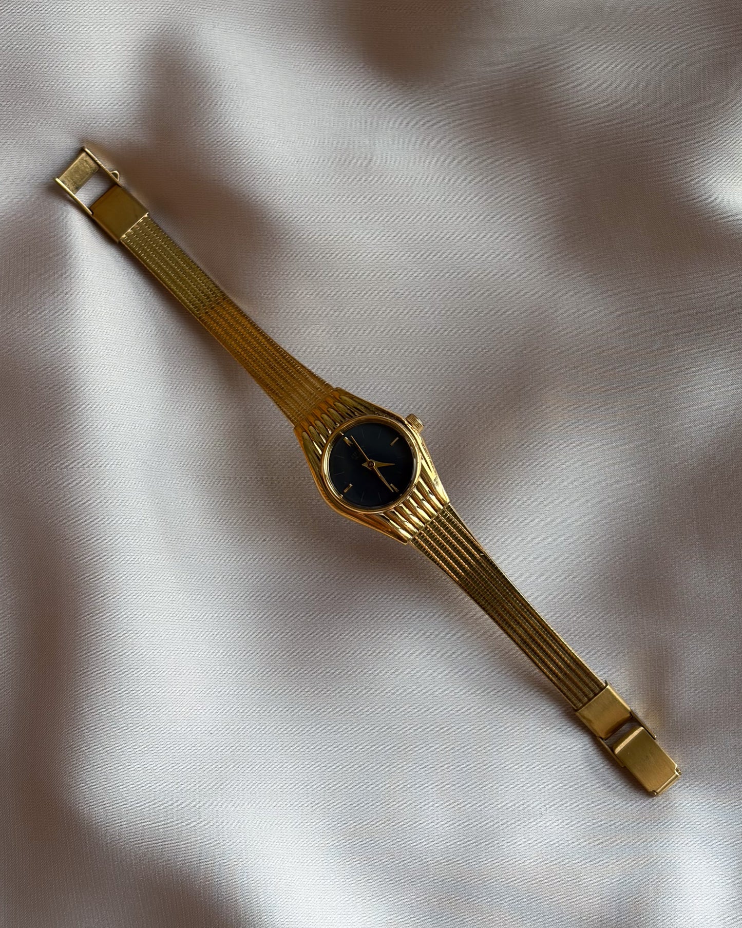 1980 Citizen Gold Tone Black Dial Watch