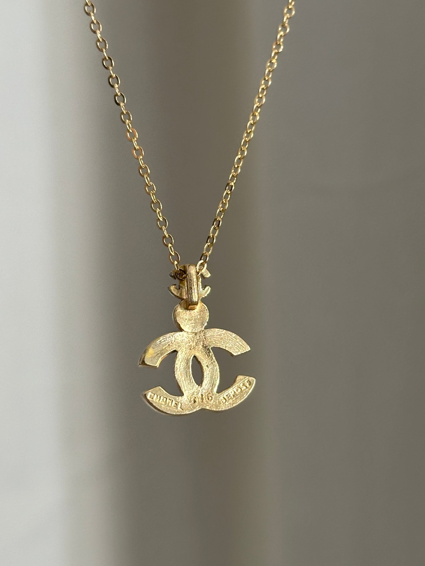 Chanel Rare Vintage CC Gold Tone Pendant