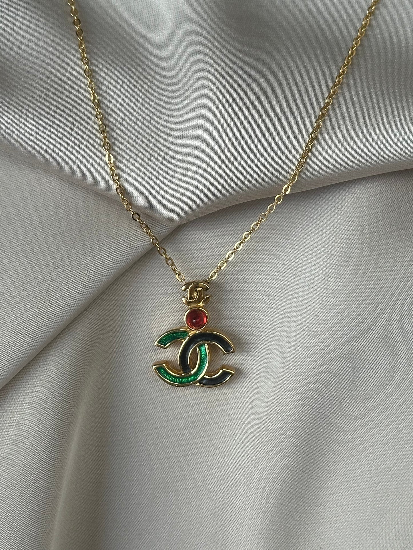 Chanel Rare Vintage CC Gold Tone Pendant