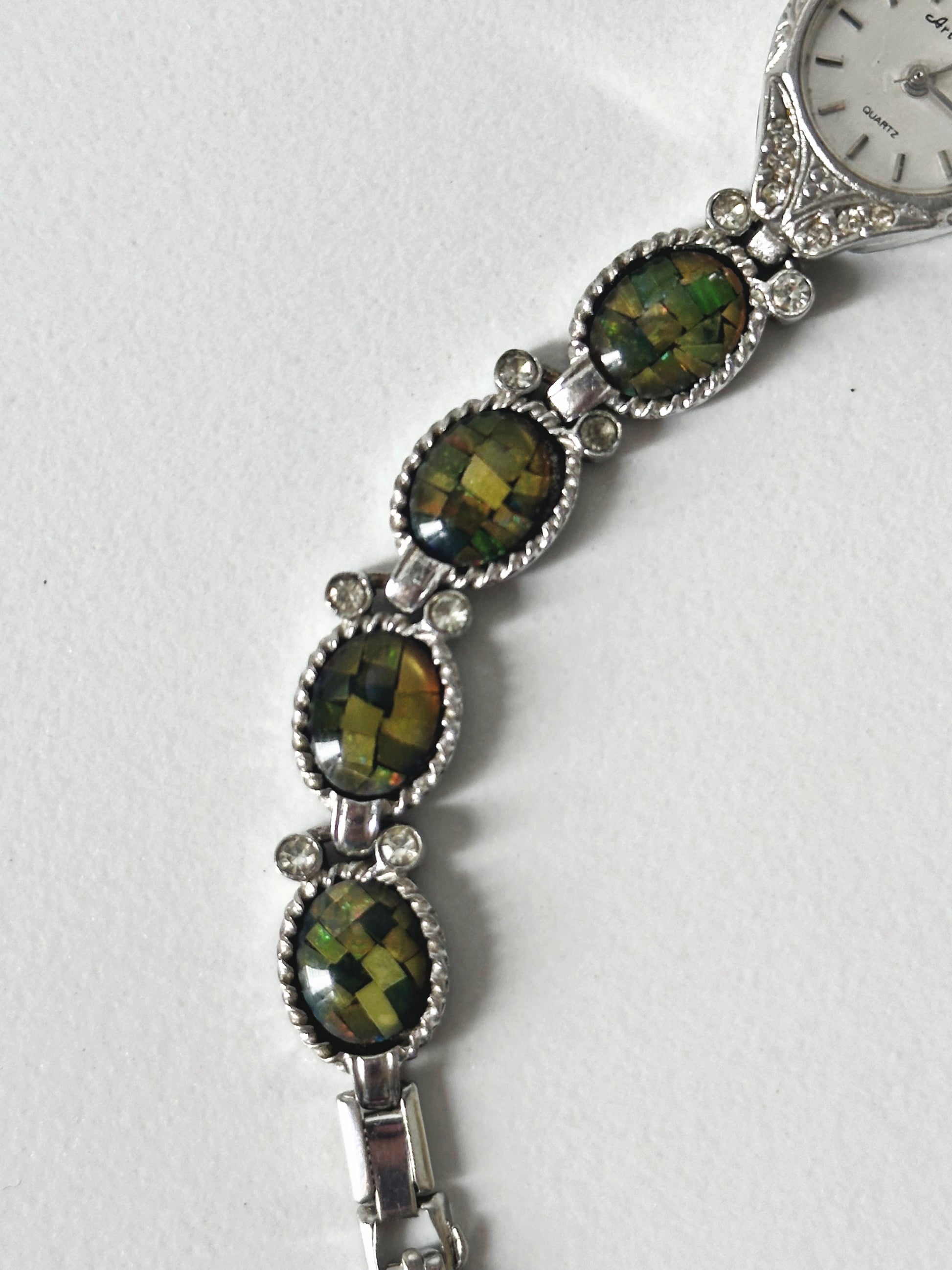 Jade Green Mosaic Stone Bracelet Watch