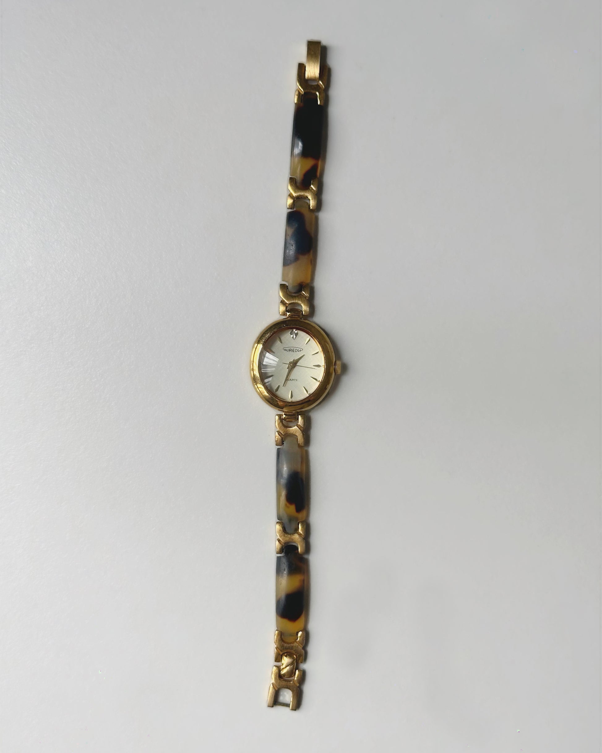 Tortoise shell watch vintage female swiss made