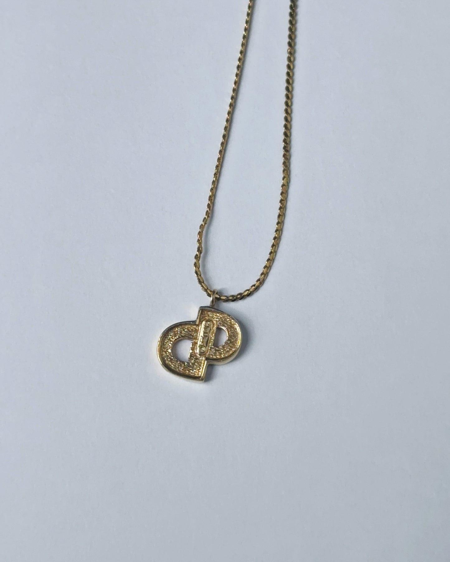 Vintage CD pendant necklace back