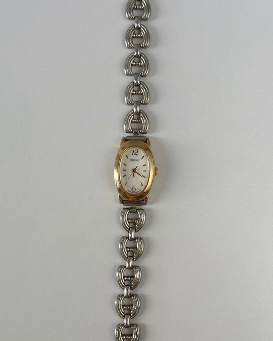Vintage baignoire seiko watch dual tone