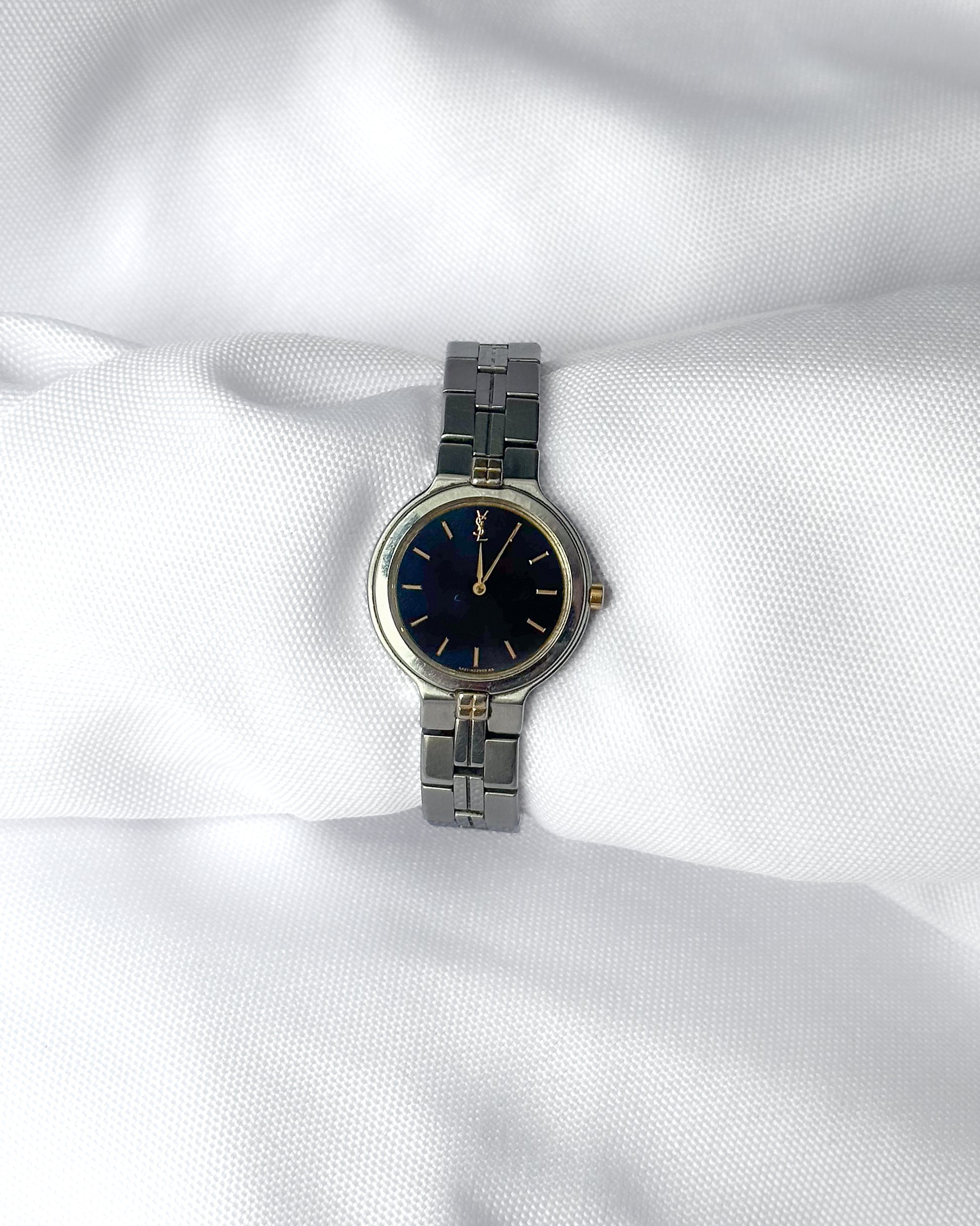 YSL Vintage black dial watch