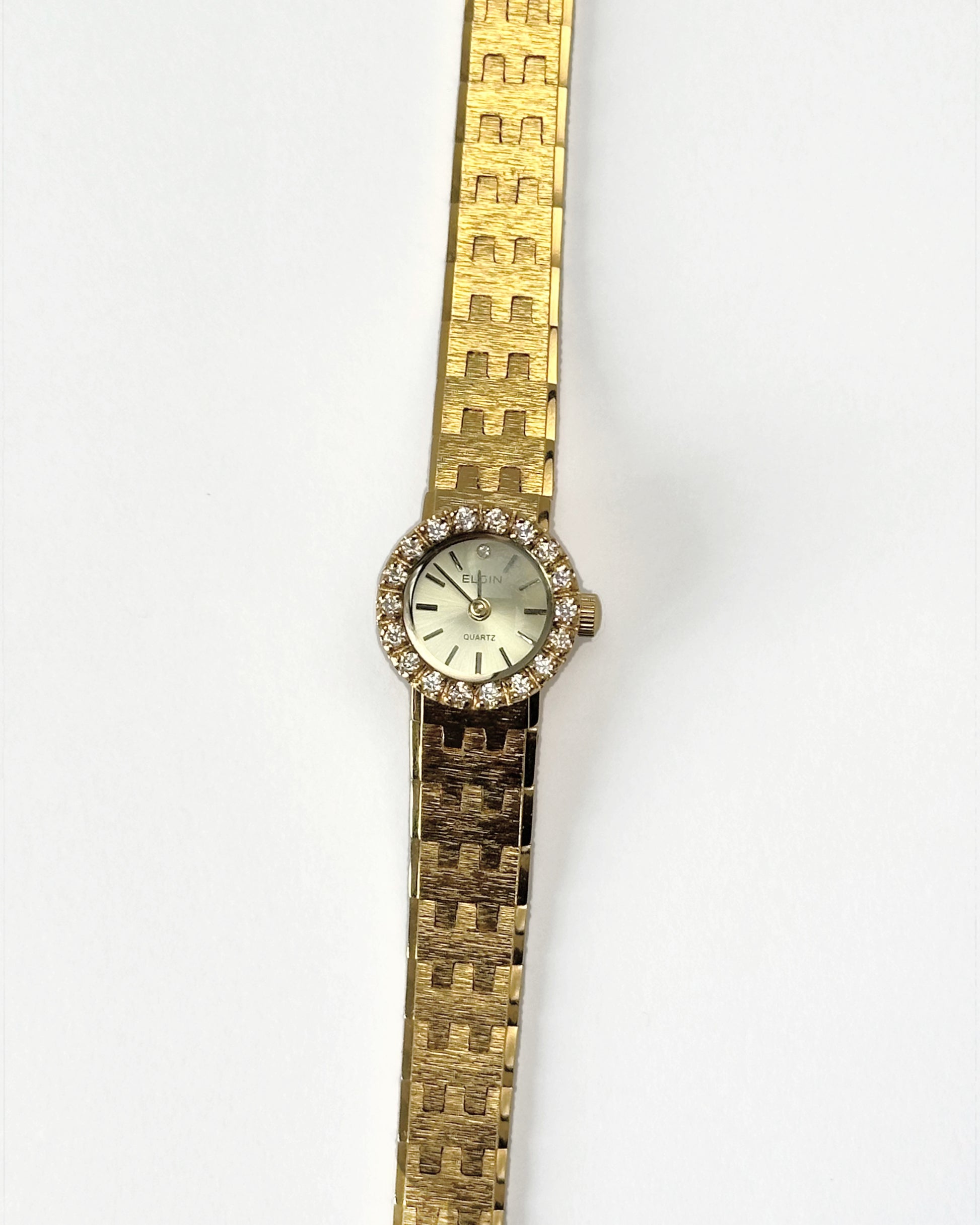 swiss made diamond bezel watch